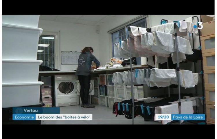 l'atelier des langes Reportage France 3 Pays de la Loire "le boom des boîtes à vélo" couches lavables Nantes location lavage