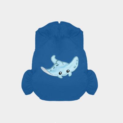 Maillot de bain bleu Eliott&Loup Raie manta