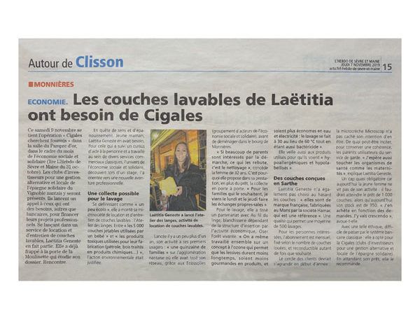 l'atelier des langes location lavage couches lavables Nantes HAMAC avis pédiatre l'hebdo sevre et maine