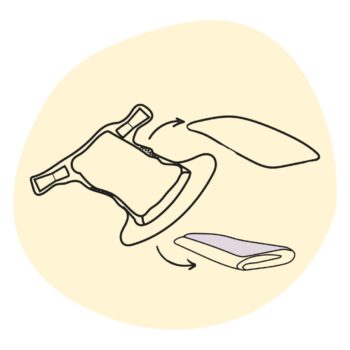 Le change et le stockage de la couche lavable - 5 séparer insert booster urine