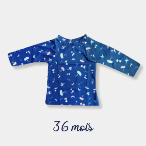 l'atelier des langes t-shirt bain anti-UV Hamac 36mois maillots de bain couche de bain plage piscine couches lavables location protection solaire
