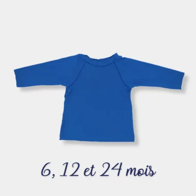 T-shirt bain anti-UV Bleu
